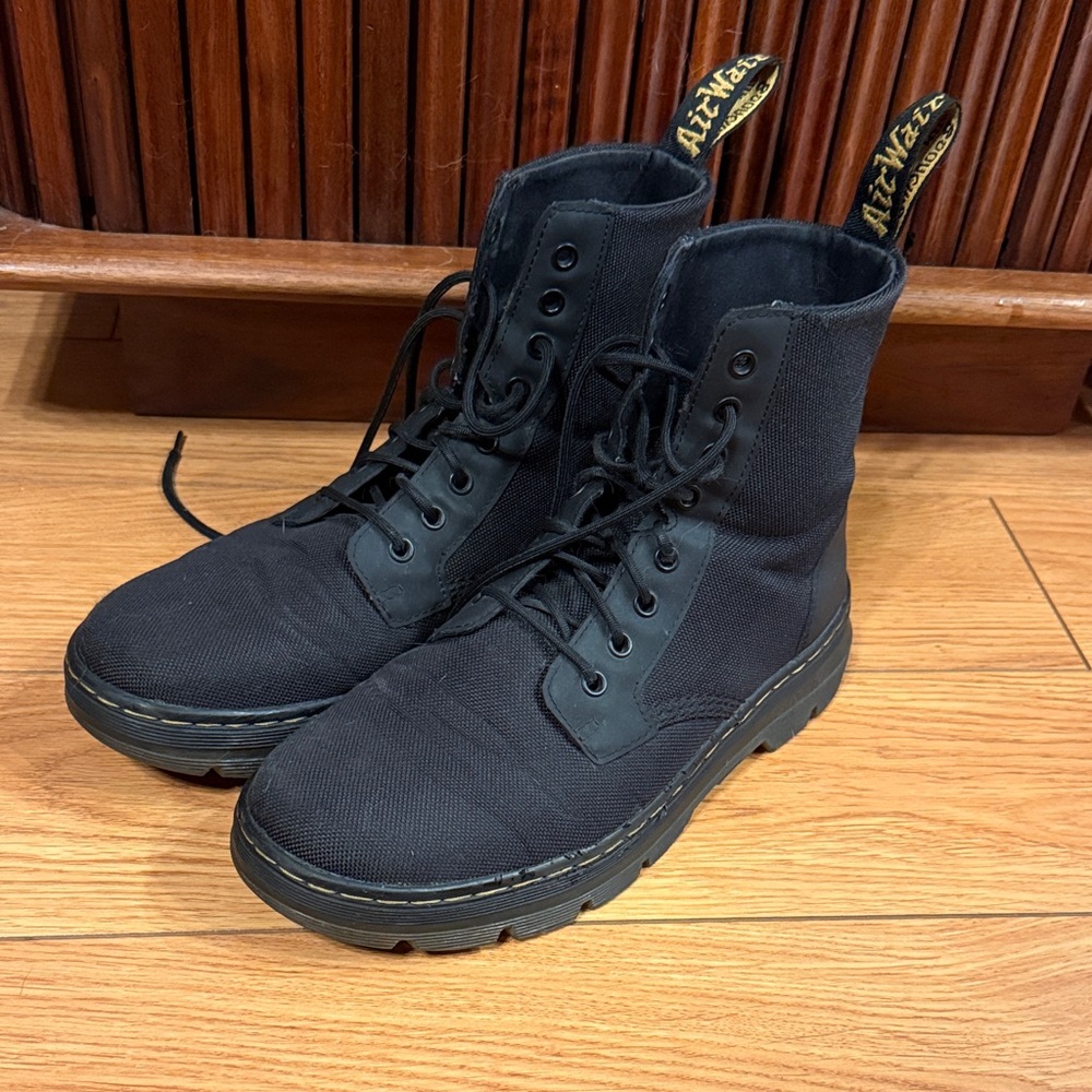 Dr. Martens Black Canvas Boots